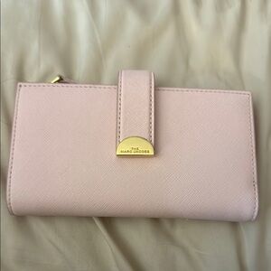 Marc Jacobs Blush Pink Wallet with Gold Accent
